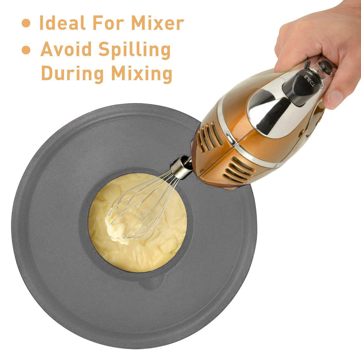 Wildone bowls have non-slip bottoms for stable mixing on counters.