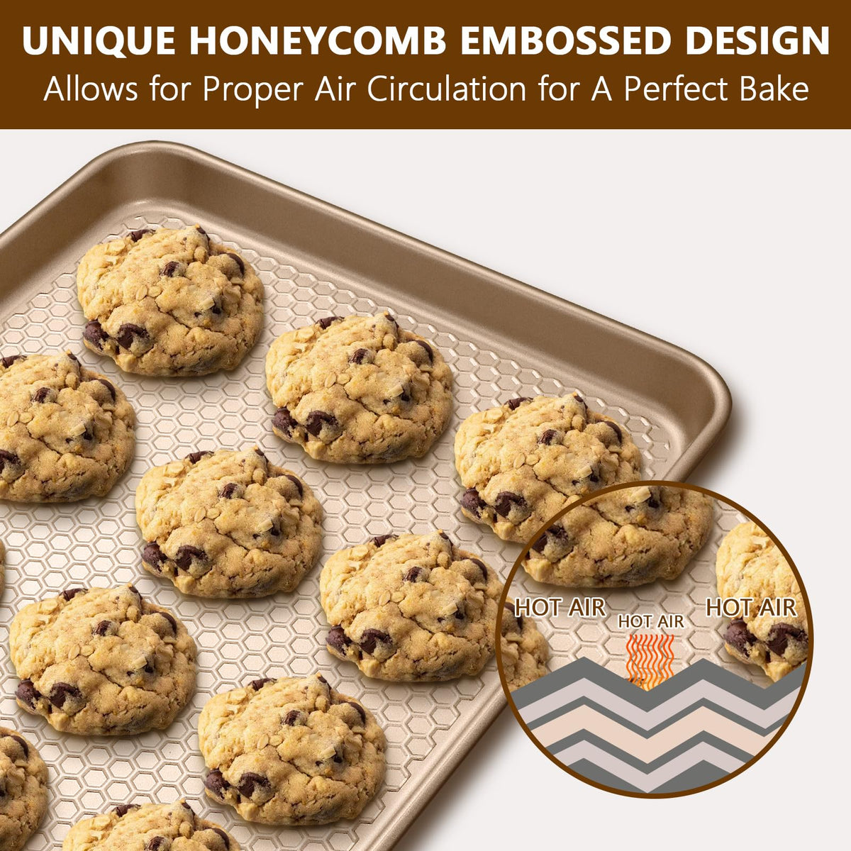 Wildone nonstick coating is PTFE and PFOA free for easy food release.