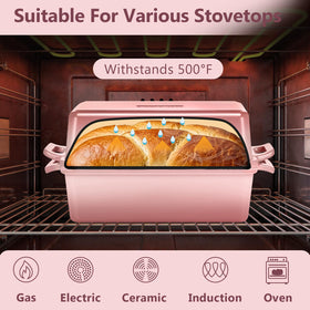 Wildone bread pan is oven-safe up to 500°F for flexible cooking