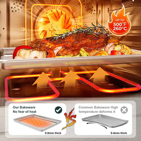 Wildone oven safe up to 500F handles high heat.