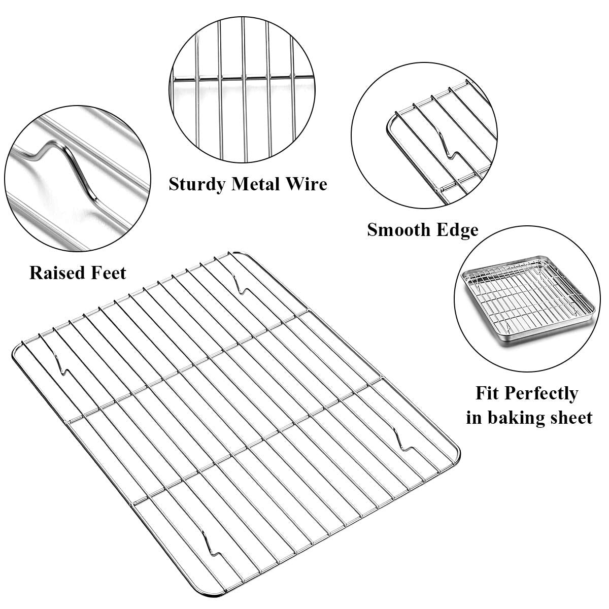 Wildone stainless steel bakeware with mirror finish, smooth non-coated surface