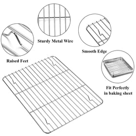 Wildone stainless steel bakeware with mirror finish, smooth non-coated surface