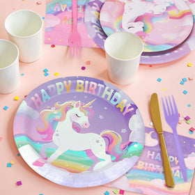 WILDPARTY unicorn 96-piece pack for effortless party prep