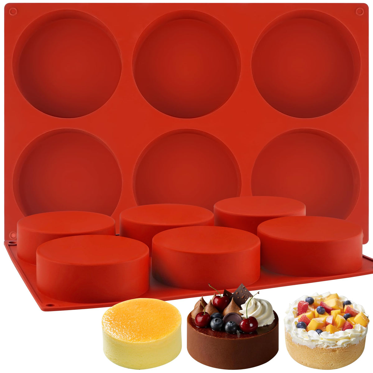 Wilewir 4inch round silicone muffin top pan for evenly baked muffins.