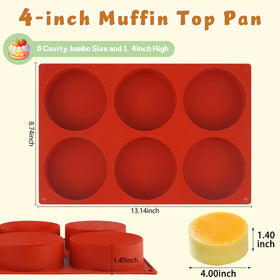 Wilewir BPA-free silicone muffin top pan safe in microwave and oven.