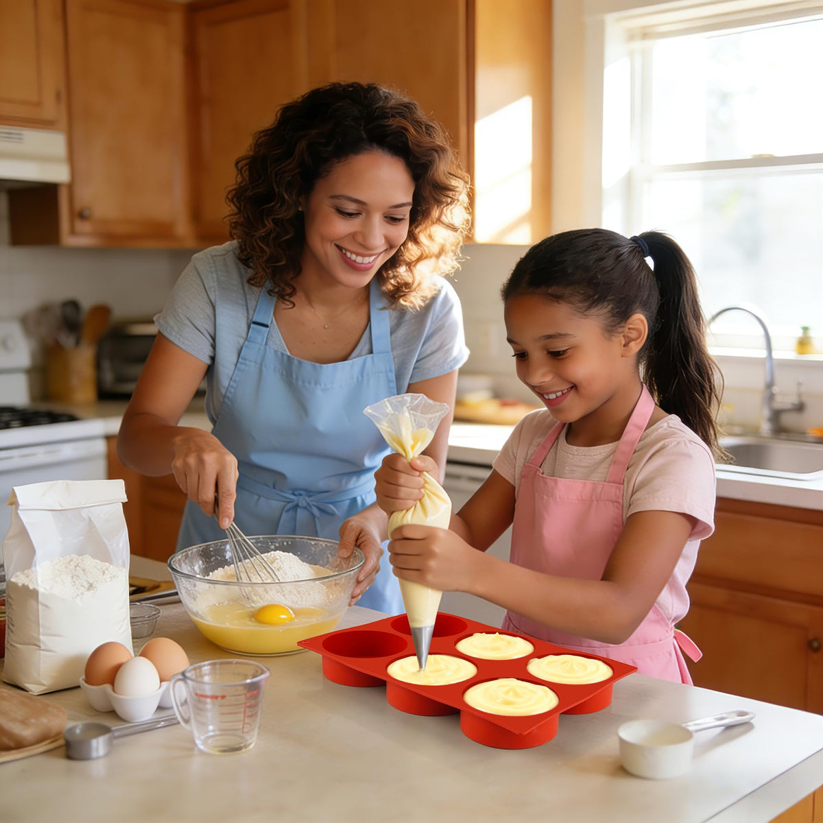 Wilewir 2-pack muffin top pans offer flexible batch baking.