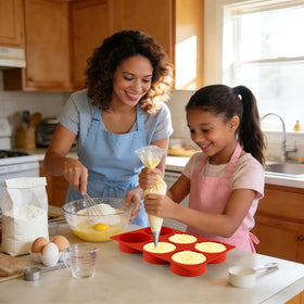 Wilewir 2-pack muffin top pans offer flexible batch baking.