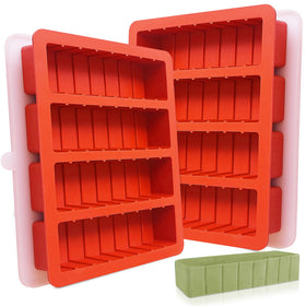 Wilewir butter tray with lid showing precise cube sizing for even portions