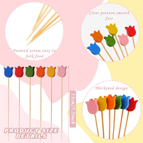 WILLBOND six-color tulip-design picks add color to fruit platters and desserts