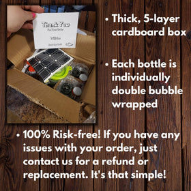 Willdan glass bottles are dishwasher-safe for quick cleanup.