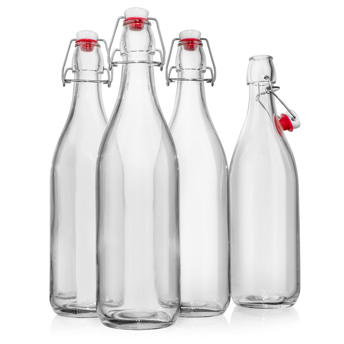 Willdan swing-top bottle 1L with airtight cap for fresh storage.