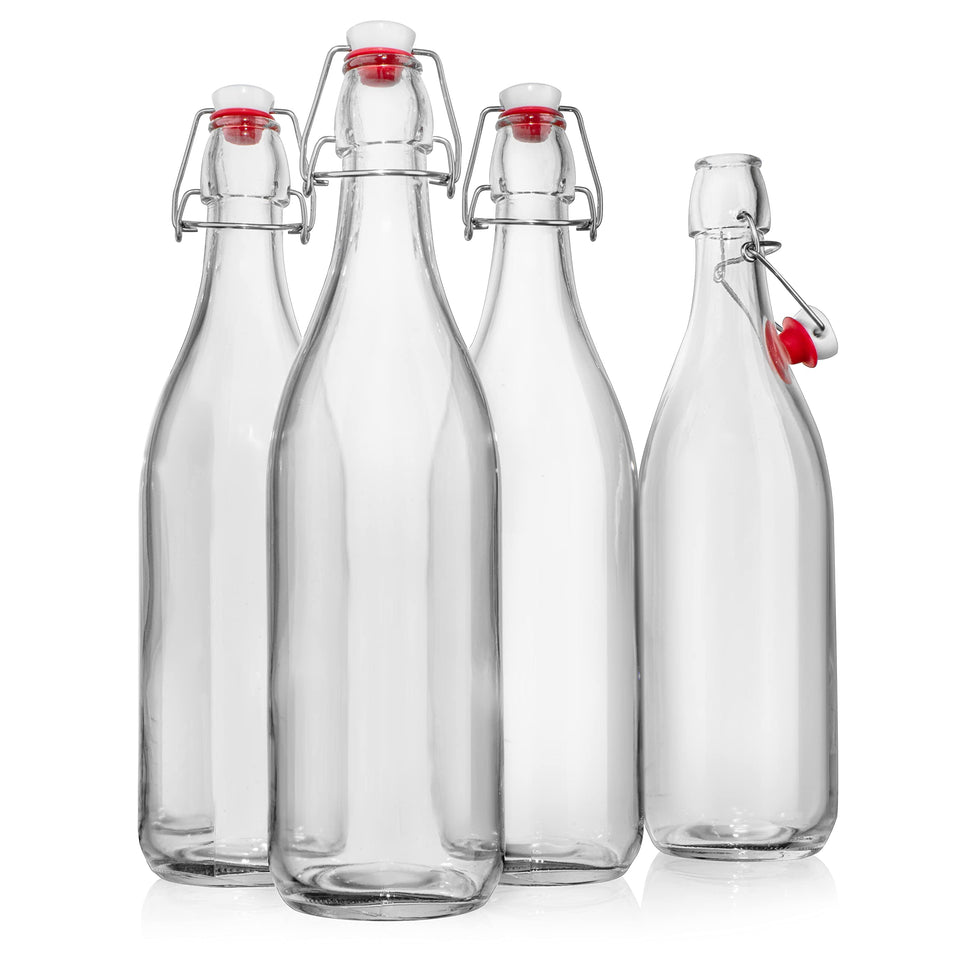 Willdan swing-top bottle 1L with airtight cap for fresh storage.