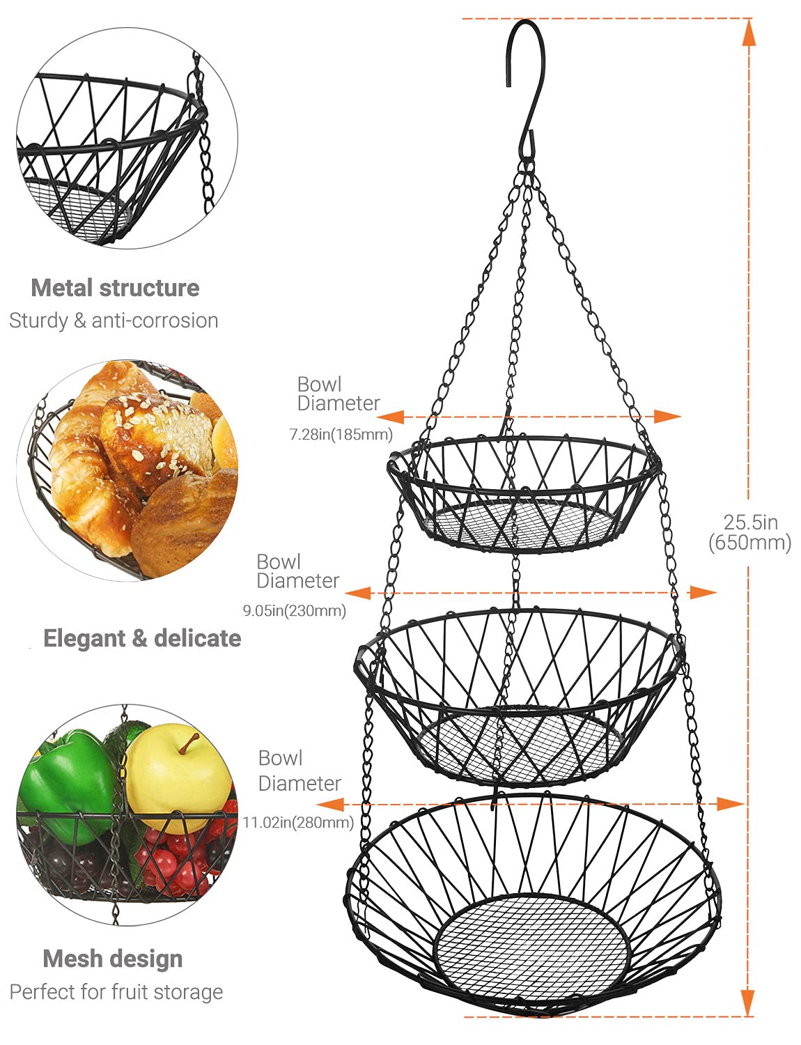 Willizter 25.5-inch height saves space with vertical storage.