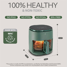Willow Air Fryer operates quietly at under 55dB for unobtrusive cooking.
