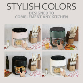 Willow dishwasher-safe glass basket and crisper plate simplify cleanup