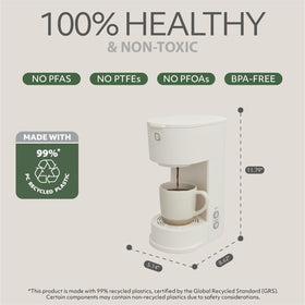 Willow Eco Series dishwasher-safe parts for quick, easy cleanup after brewing.