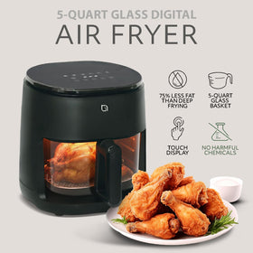 Willow glass-basket open-view allows quick checks without heat loss