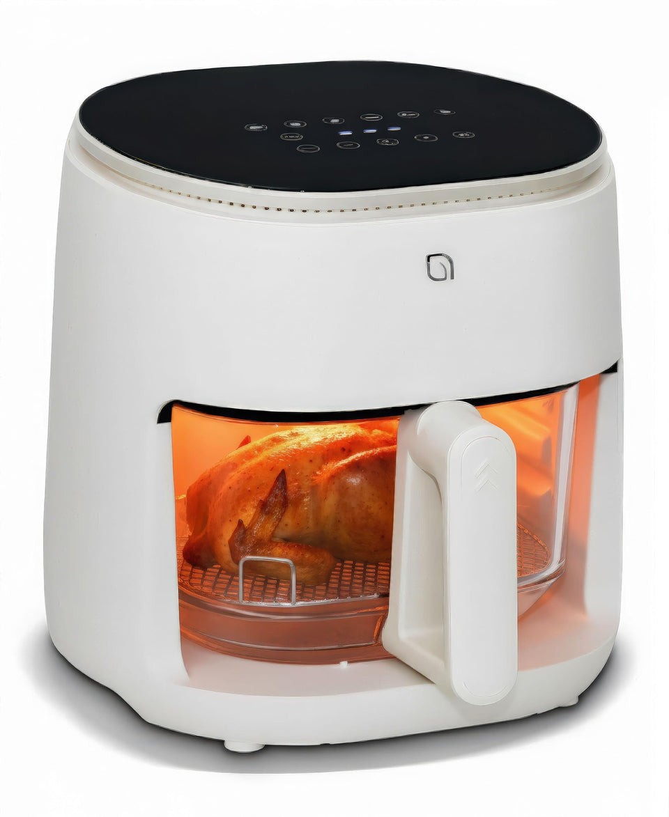Willow glass basket visibility lets you monitor food as it crisps for precise cooking.