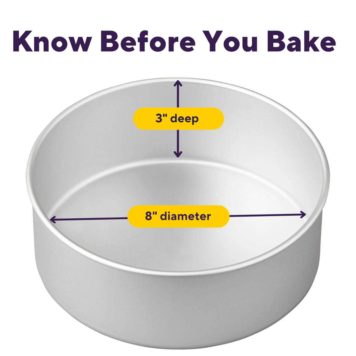 Wilton cake pan interior surface ensures even heat distribution for tall layer cakes.