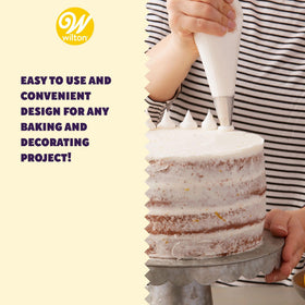 Wilton compatible with piping tips for secure, consistent cake designs