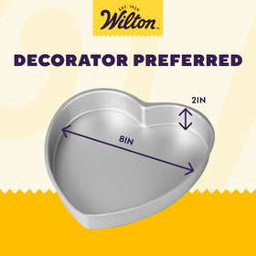 Close-up of Wilton Decorator Preferred heart pan showing smooth interior for clean release.