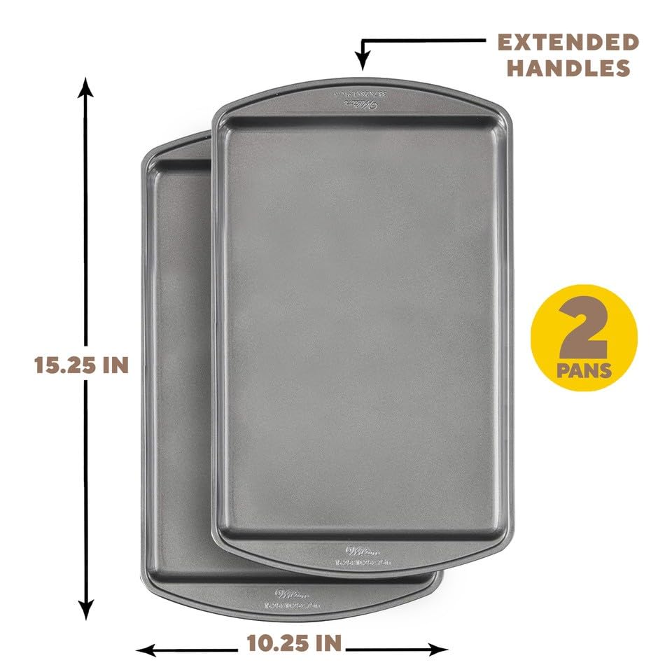 Wilton durable steel bakeware delivers even heat across baking sessions.