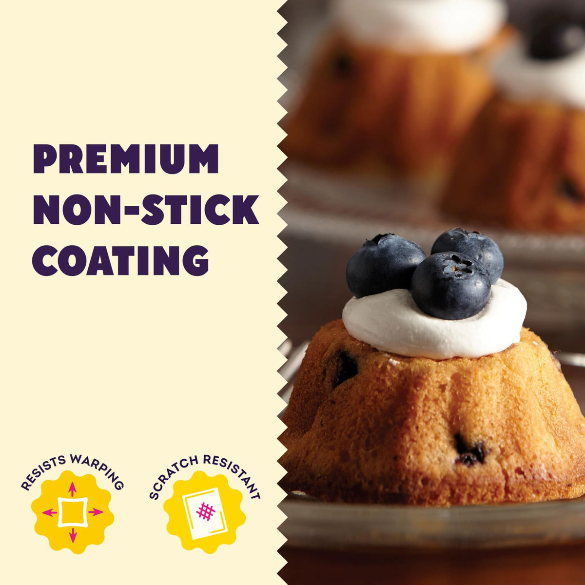 Wilton Gold mini tube pan in anodized aluminum resists warping
