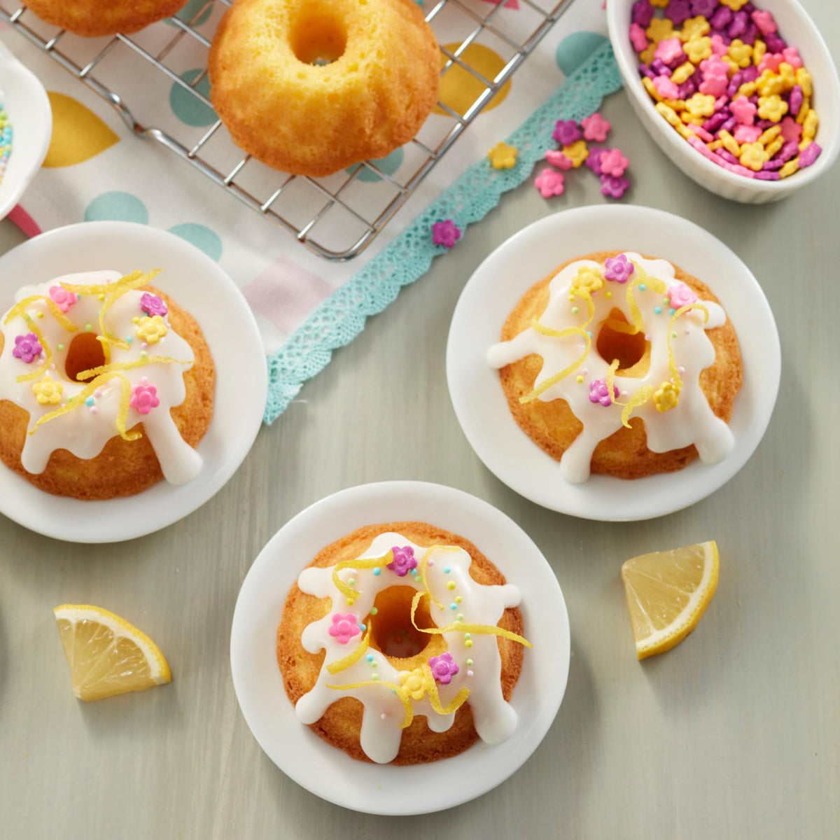 Wilton Gold mini pan with non-stick coating for easy donut release