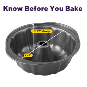 Wilton gold non-stick fluted tube pan withstands high heat up to 450°F