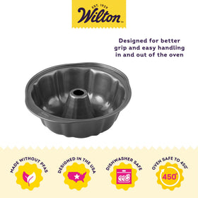 Wilton fluted tube pan with scratch-resistant coating for longevity