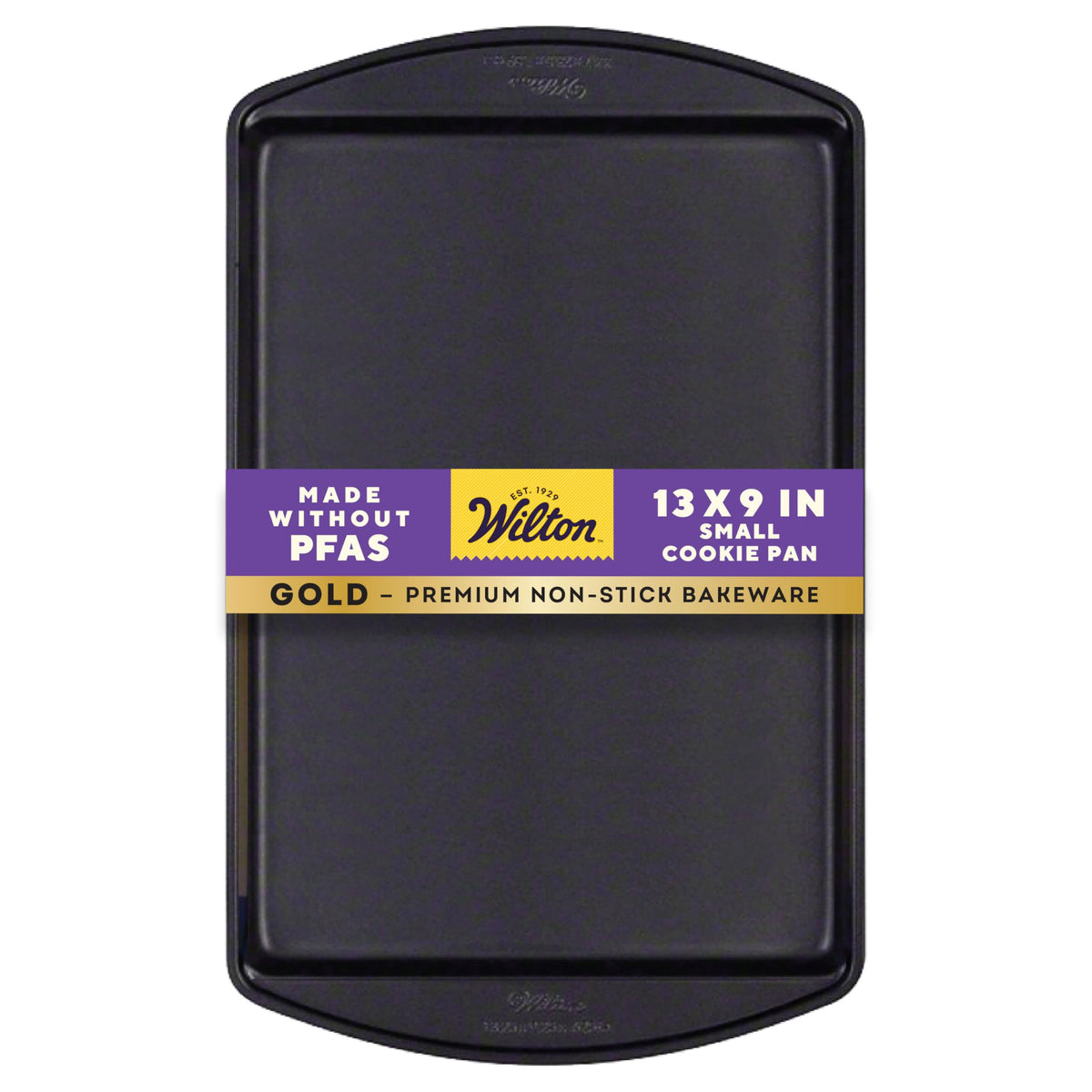 Wilton Gold Premium non-stick small baking sheet, 13x9, for easy release and even bake quality