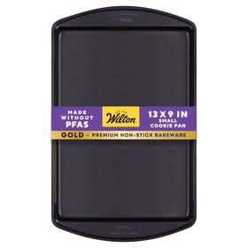 Wilton Gold Premium non-stick small baking sheet, 13x9, for easy release and even bake quality