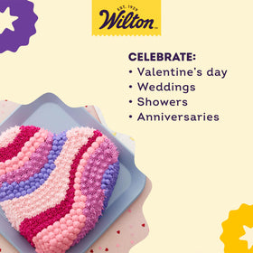 Cooling on rack with Wilton heart pan ensures flat, ready-to-frost surface.