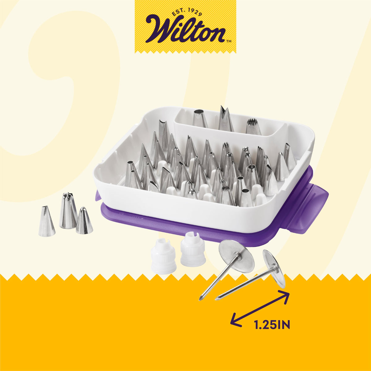 Wilton Master tip closeup round and star reveals precise decorating options for borders.