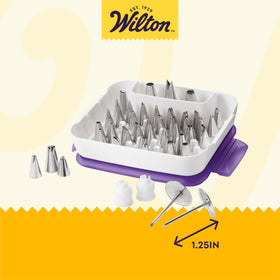 Wilton Master tip closeup round and star reveals precise decorating options for borders.