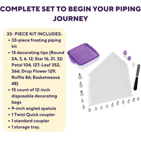 Wilton metal decorating tips selection for precise piping on cakes and cookies