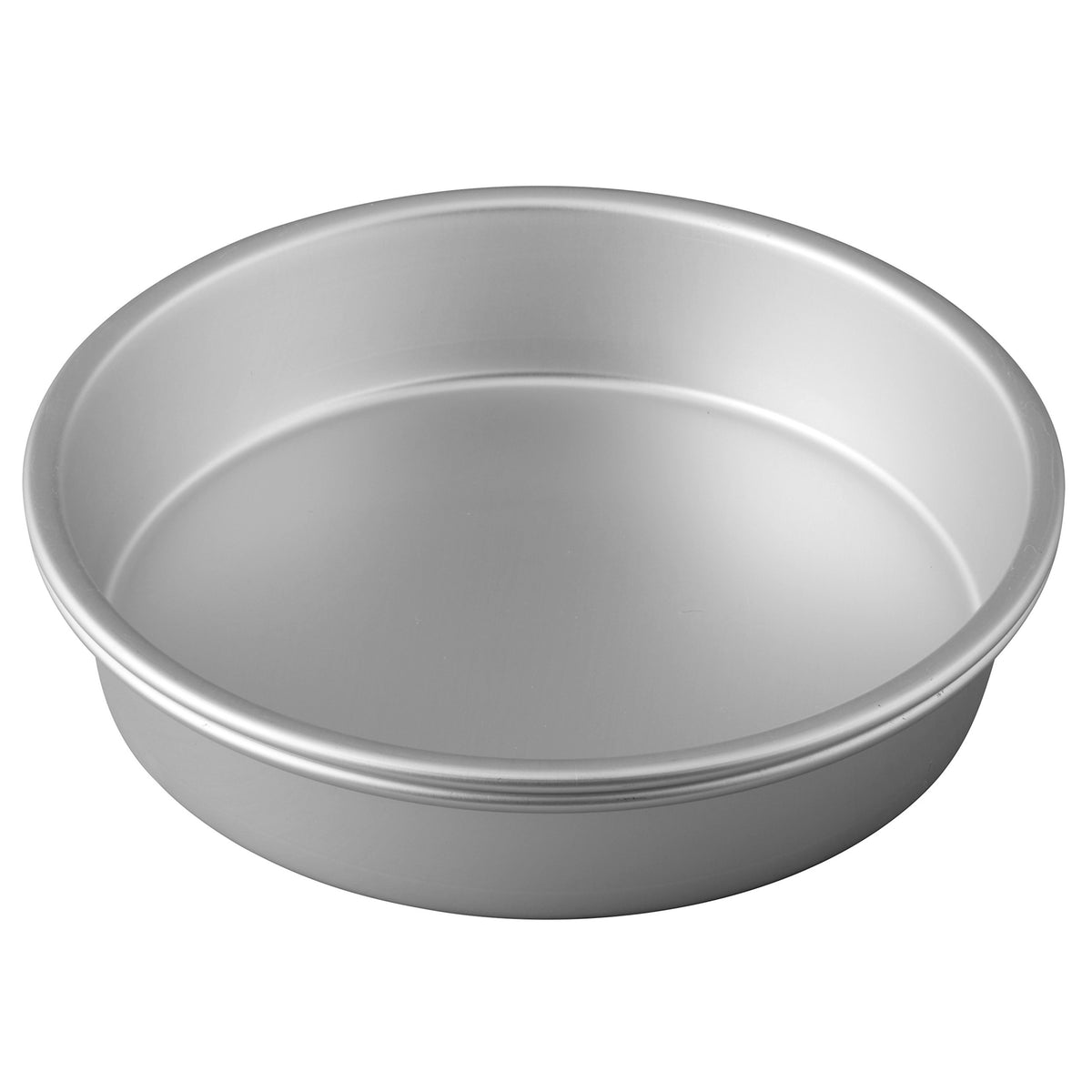 Wilton round cake pan with nonstick release and parchment-ready base