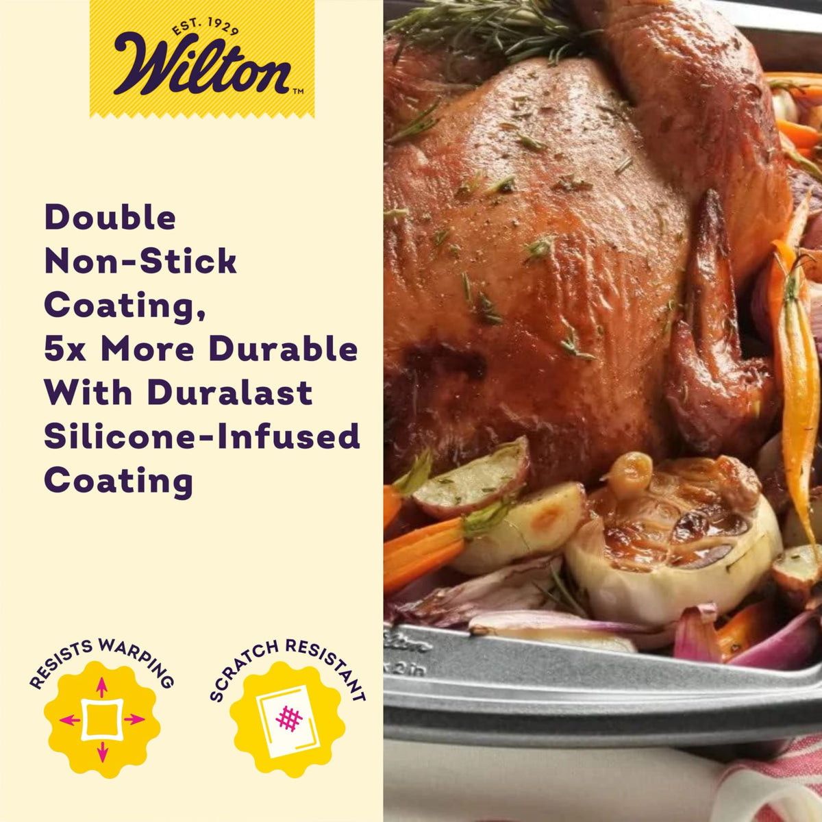 Wilton Platinum Non-Stick Oblong Pan with Duralast coating for lasting durability