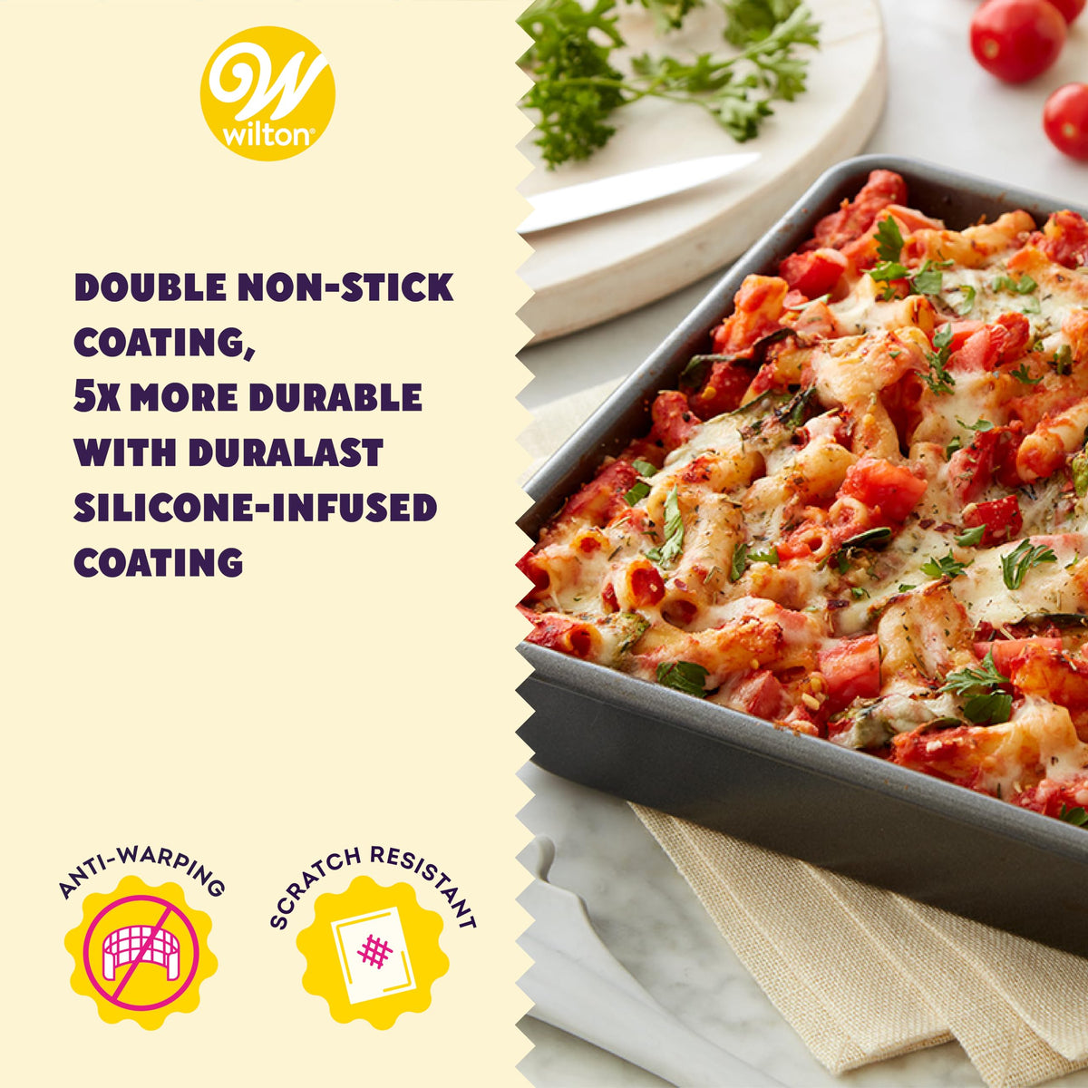 Wilton Platinum nonstick square pan perfect for small cakes and even baking.