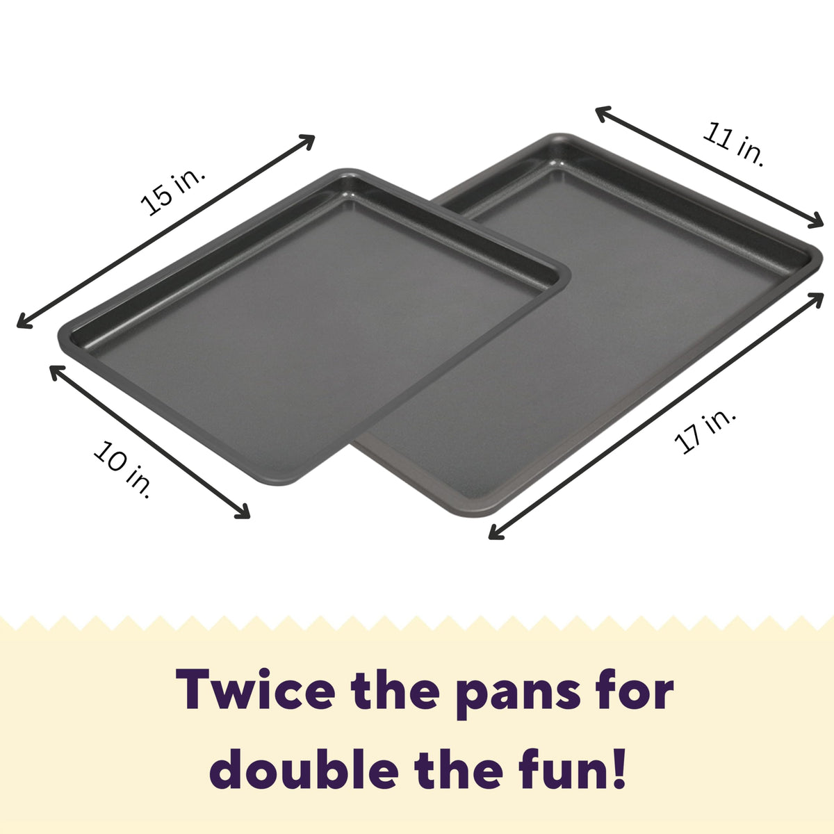 Wilton Silver 2-Piece Baking Sheet Set for roasting vegetables with even browning.
