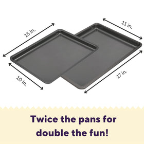 Wilton Silver 2-Piece Baking Sheet Set for roasting vegetables with even browning.