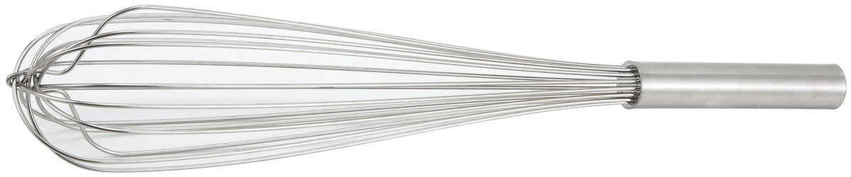 Winco 18-inch French Whip in stainless steel for durable, versatile whipping.