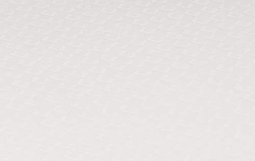 Winco plastic tray white, side view shows 1-inch depth for serving tasks.