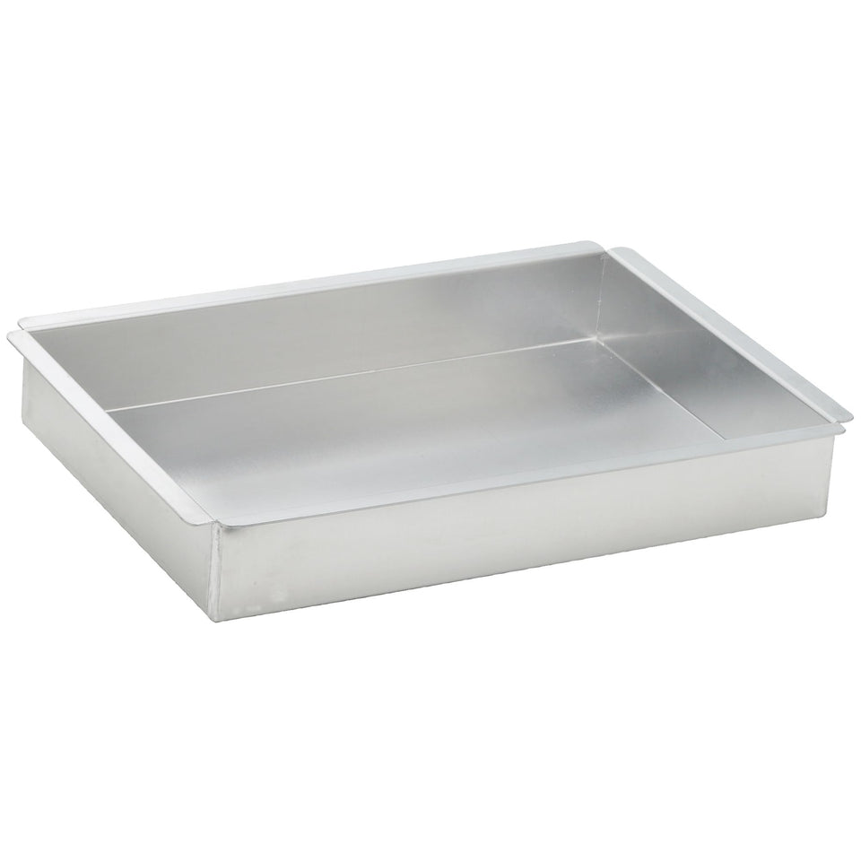 Winco 2-inch deep rectangular cake pan 9x13, ideal for even baking of cakes and casseroles.