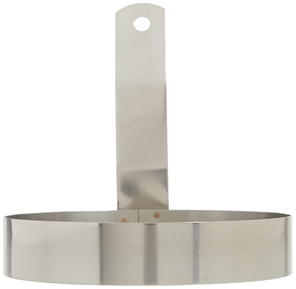 Winco egg ring on pan for uniform breakfast eggs.