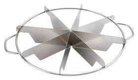 Winco 8-cut stainless steel pie cutters, front view, for precise, even pie slices