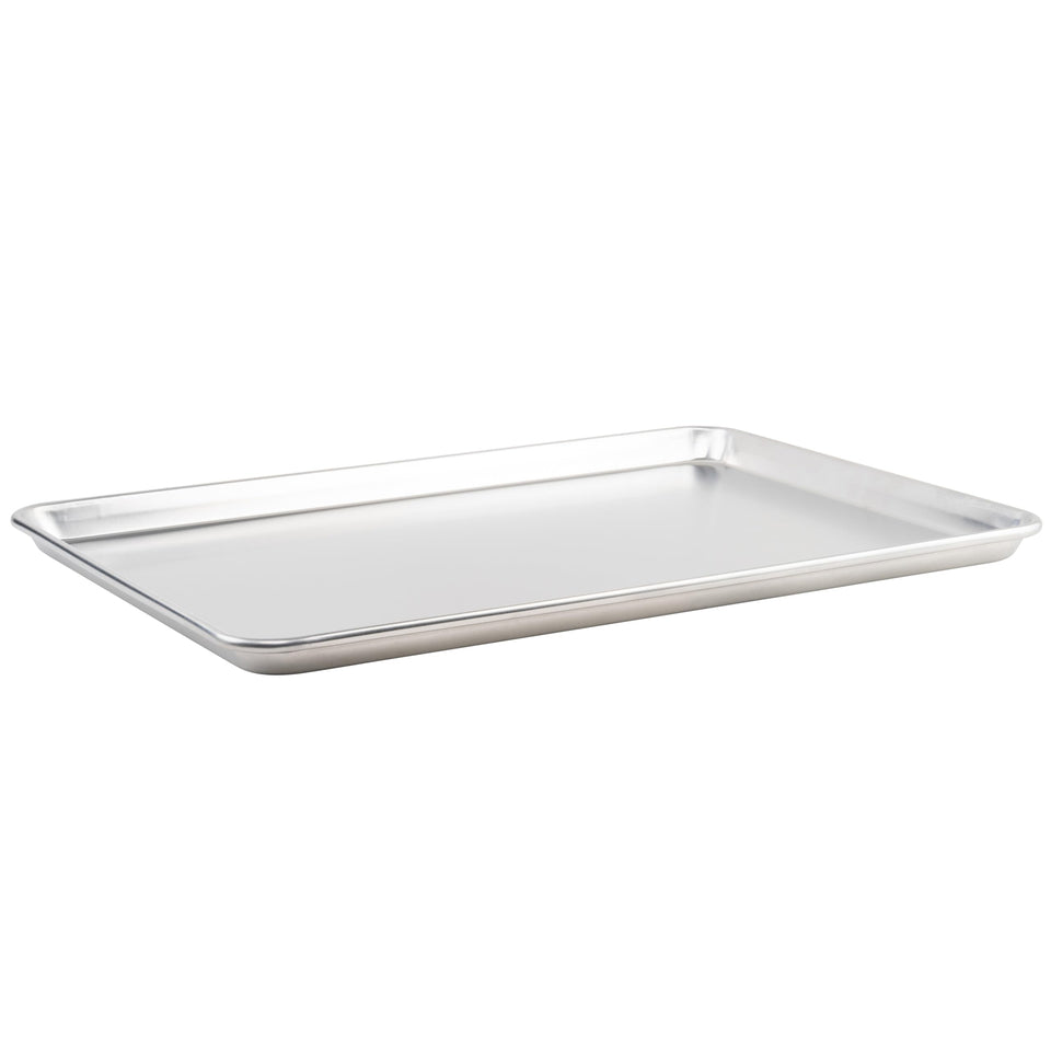 Winco baking sheet 2/3 size shows a large surface for cookies and roasting vegetables.