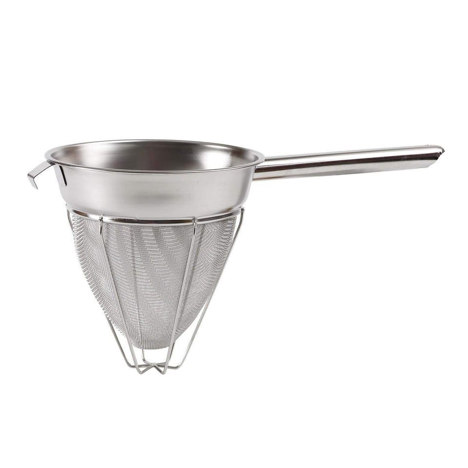 Winco CCB-8R bouillon strainer, 8 inch, stainless steel, ideal for clear broths and stocks