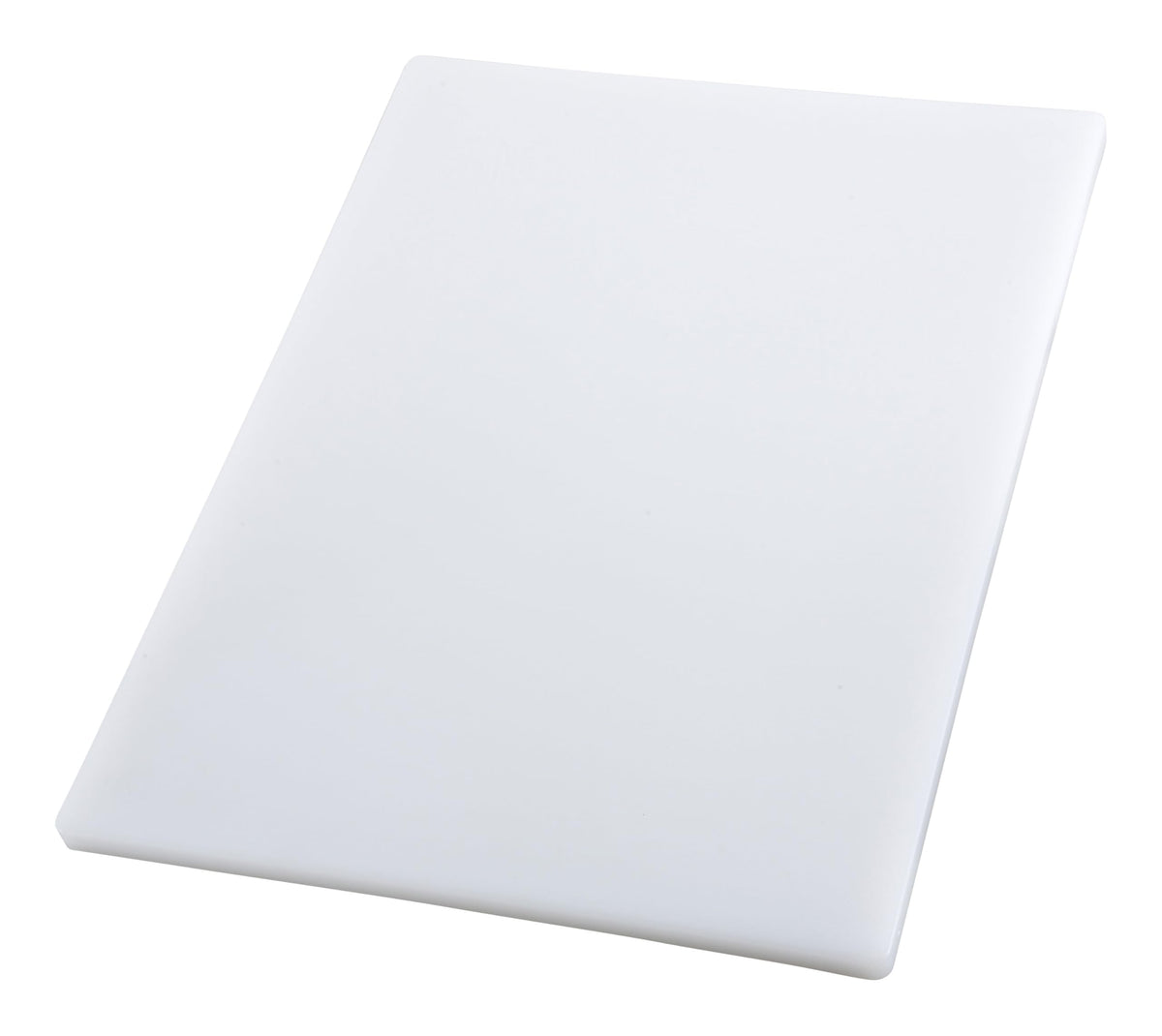 Winco cutting board 12x18 top view shows a clean white surface ideal for high-volume prep.
