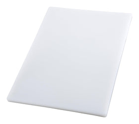 Winco cutting board 12x18 top view shows a clean white surface ideal for high-volume prep.